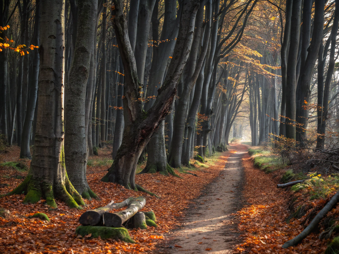 Protected lush temperate forest ecosystem